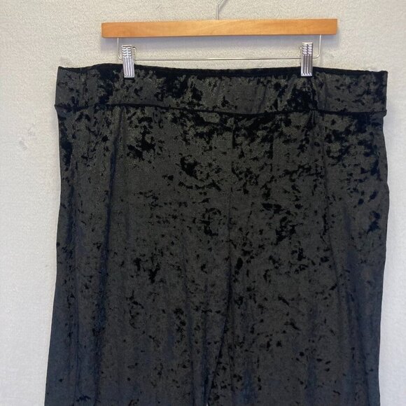 Serra Crushed Velvet Wide Leg Pants Womens XXL 20-22 Pull On Halloween Cat Witch - Picture 3 of 12